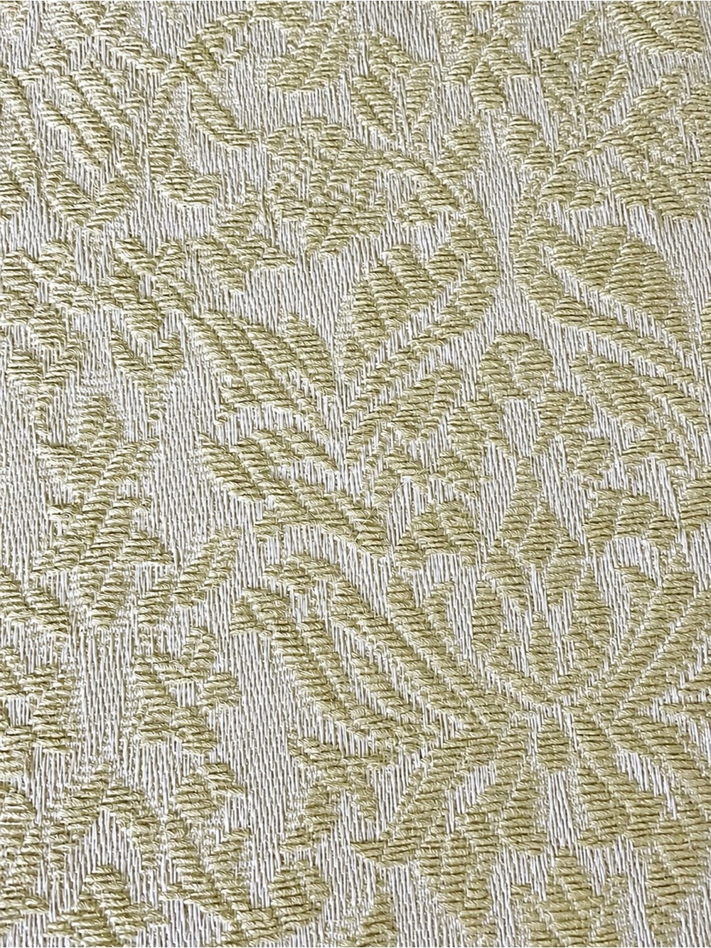 Vintage Olive Leaf Damask upholstery fabric about 2 yards